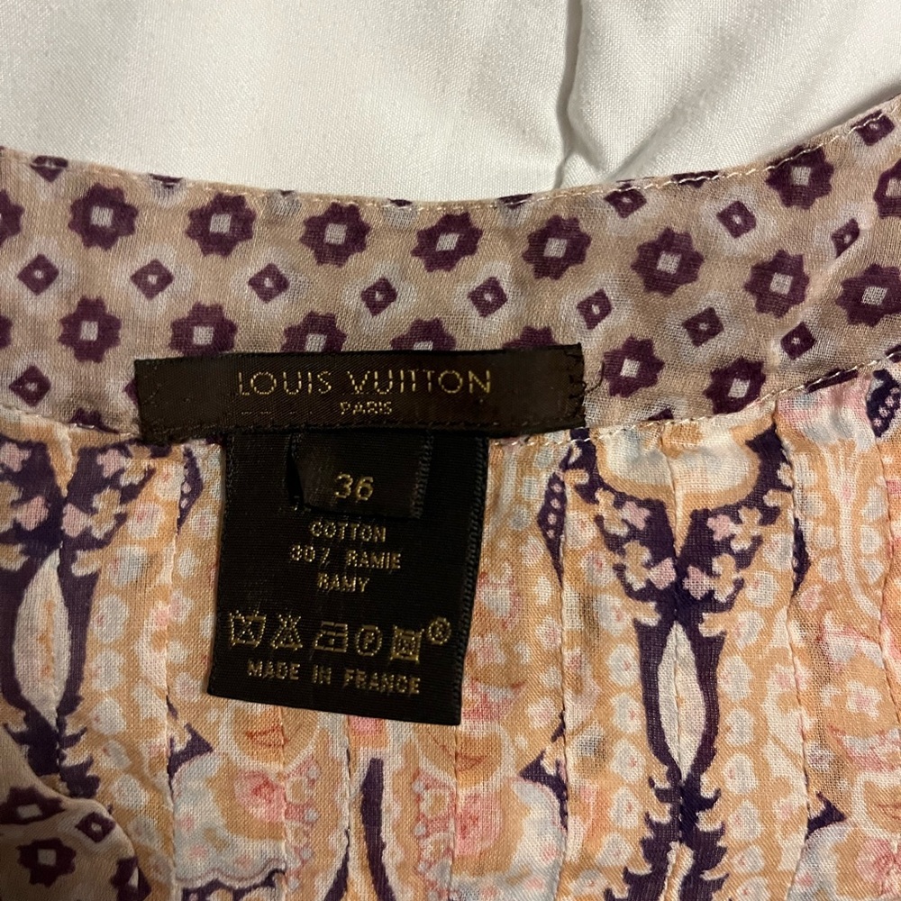 Louis Vuitton Floral and Geometric Blouse size 36